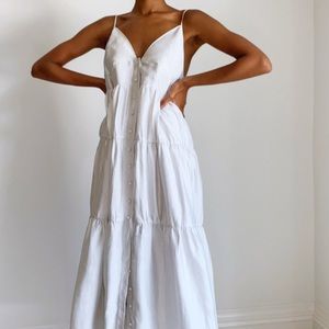 Aritzia 1-01 babaton ice grey maxi parachute dress